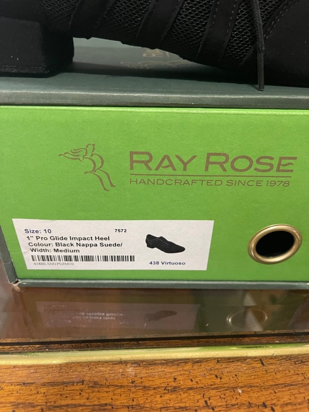 Ray Rose Black Pro Glide Impact Heel Dance Shoe